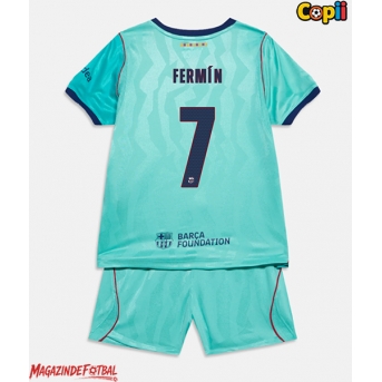 Barcelona Fermin Lopez #7 Echipament de Fotbal Replică 2026-27 Copii Treilea (+ Șorturi)